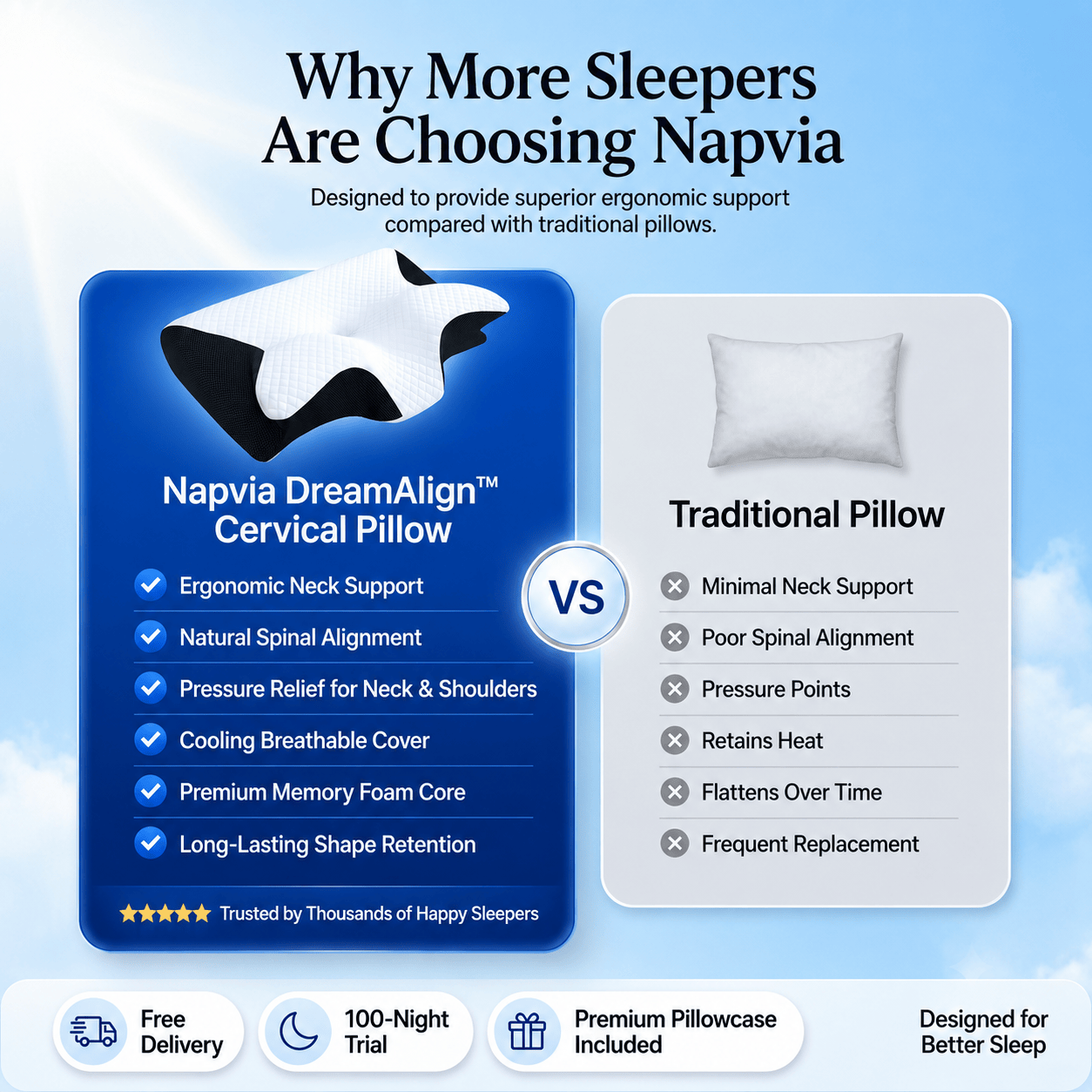 Napvia DreamAlign™ Cervical Pillow